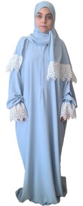 Black Fox Women's Muslim Prayer Dress Hijab Scarf Islamic Abaya Dress One-Piece Dress ملابس صلاة للنساء